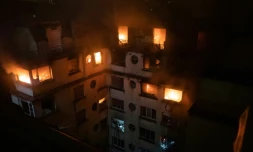 Photo des pompiers de Paris de l'incendie d'un immeuble le 5 février 2019 à Paris qui a fait dix morts et 96 blessés