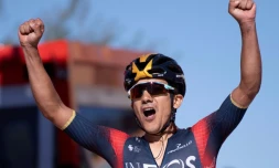 L'Equatorien Richard Carapaz remporte la 14e étape de la Vuelta, le 3 septembre 2022 à Montoro 