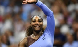 La joueuse de tennis Serena Williams, lors de la demi-finale de l'US Open contre Anastasija Sevastova, le 6 septembre 2018 à New York