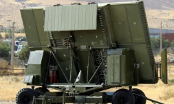 Photo fournie le 10 août 2019 par le bureau de l'armée iranienne montrant un nouveau systÚme de défense anti-aérienne baptisé "Falagh" dans un endroit non précisé