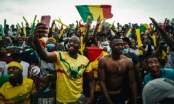 Des supporteurs du Mali lors d'un match de la "CAN des quartiers", le 12 août 2020 à Aulnay-sous-Bois