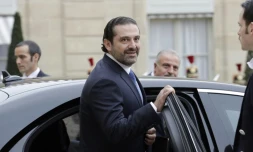 Le Premier ministre libanais Saad Hariri, après une rencontre à l'Élysée avec Emmanuel Macron, le 18 novembre 2017