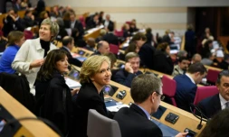 Valérie Pécresse lors de l'élection à la présidence de la région Ile-de-Frane le 18 décembre 2015 à Paris