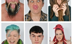 Combinaison de photos de modèles photographiés pendant un casting de l'agence Ugly Models à Londres le 25 janvier 2018