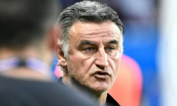 L'entraîneur parisien Christophe Galtier lors de la réception de Montpellier au Parc des Princes, le 13 août 2022 