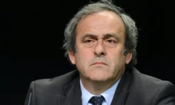 Le président de l'UEFA Michel Platini en conférence de presse lors du 65e congrès de la Fifa, le 28 mai 2015 à Zurich