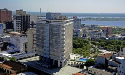 Vue d'Asuncion, la capitale du Paraguay, en avril 2014
