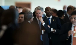 Le ministre britannique des Finances Philip Hammond lors du G20 le 24 juillet 2016 Ă Chengdu en Chine