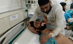 Une victime d'un attentat visant la minorité sikhe à Jalalabad, dans l'est de l'Afghanistan, le 1er juillet 2018.