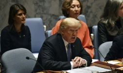Donald Trump préside le Conseil de sécurité de l'ONU, le 26 septembre 2018 au siège des Nations unies, à New York