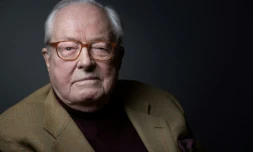 Portrait de Jean-Marie Le Pen le 2 février 2022 à Rueil-Malmaison (Hauts-de-Seine)
