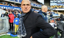 L'entraßneur de Montpellier Michel Der Zakarian lors de la réception de Rennes le 25 novembre 2018