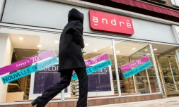 Un magasin de chaussures André à Dunkerque dans le Nord le 25 janvier 2017