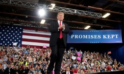 Le président américain Donald Trump lors d'une réunion publique à Great Falls, le 5 juillet 2018 dans le Montana