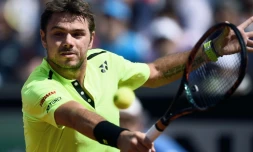 Le Suisse Stan Wawrinka, le 12 mai 2016 face Ă  l'Argentin Juan Monaco lors du tournoi Masters 1000 de Rome