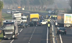 Carambolage ayant fait 5 morts sur une route départementale le 20 décembre 2016 entre Sainte-Flaive-des-Loups, entre La Roche-sur-Yon et Les Sables d'Olonne