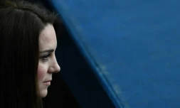 Kate Middleton, duchesse de Cambridge, le 18 mars 2017 à Saint-Denis près de Paris