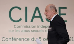 Jean-Marc Sauvé s'apprête à rendre public le rapport de la Ciase, le 5 octobre 2021 à Paris