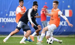 Le Français Nabil Fekir lors d'un match amical contre les moins de 19 ans du Spartak Moscou, le 17 juin 2018