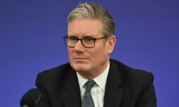 Le Premier ministre britannique Keir Starmer, le 18 septembre 2025 à Aylesbury, dans le centre de l'Angleterre 