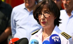 La préfète de Gironde et de Nouvelle-Aquitaine, Sophie Brocas, le 24 juillet 2026 à Lège-Cap-Ferret (Gironde)