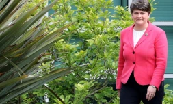 Arlene Foster, la dirigeante du parti nord-irlandais DUP, le 12 juin 2017 à Belfast