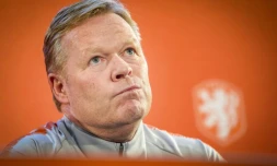 Le sélectionneur des Pays-Bas, Ronald Koeman, en conférence de presse à Zeist, le 12 novembre 2019