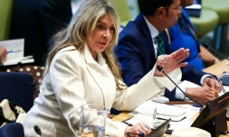 La diplomate équitorienne Ivonne A-Baki au siège de l'ONU New York le 20 août 2026.