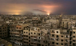 Bombardements du régime syrien dans le fief rebelle de la Ghouta orientale, le 23 février 2018
