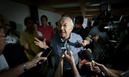 Gaston Flosse le 25 février 2016 à Papeete