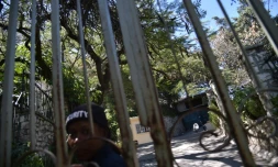 L'entrée des locaux d'Oxfam à Pétion-Ville, dans le district de Port-au-Prince, le 13 février 2018