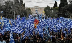 La manifestation contre le nouveau nom de la Macédoine a rassemblé 60.000 personnes selon la police, 100.000 selon les organisateurs, le 20 janvier 2019 à Athènes