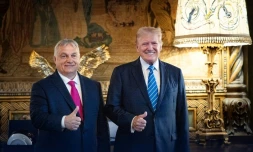 Le Premier ministre hongrois Viktor Orban et le président américain Donald Trump, le 11 juillet 2024 dans la résidence du milliardaire à Mar-a-Lago en Floride