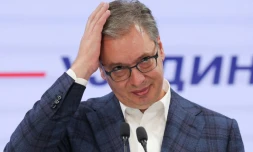 L'ancien président serbe Aleksandar Vucic à Belgrade le 25 octobre 2026