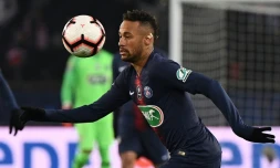 L'attaquant brésilien du Paris-SG, Neymar, lors du 32e de finale de la Coupe de France face à Strasbourg, au Parc des Princes, le 23 janvier 2019