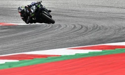Le pilote espagnol de Yamaha Maverick Vinales lors des qualifications du Grand prix de moto de Styrie, en Autriche le 7 août 2021