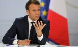 Le président Emmanuel Macron lors de sa conférence de presse à l'Elysée, le 25 avril 2019 à Paris