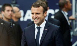 Le président Emmanuel Macron, le 27 mai 2017 au Stade de France à Saint-Denis, près de Paris
