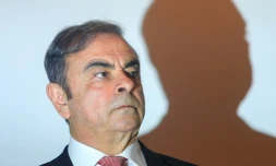 Carlos Ghosn, l'ancien patron de Renault et Nissan, lors de sa conférence de presse à Beyrouth, le 8 janvier 2020