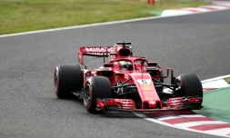 L'Allemand Sebastian Vettel (Ferrari) lors des qualifications pour le GP du Japon, le 6 octobre 2018 sur le circuit de Suzuka