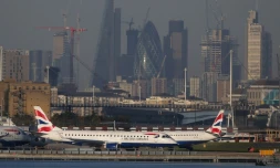 Des avions de la British Airways sur le tarmac de l'aéroport de Londres-City, le 27 octobre 2017