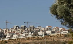 Vue générale, le 19 novembre 2019 de la colonie israélienne de Kochav Yaakov dans la banlieue de Ramallah en Cisjordanie