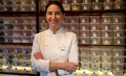 Elena Arzak, seule femme Ă la tĂȘte d'un restaurant trois Ă©toiles en Espagne, Ă Saint-SĂ©bastien (Nord), le 11 avril 2021