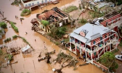 Dans la zone inondée de Buzi au Mozambique, le 20 mars 2019, après le passage du cyclone Idai