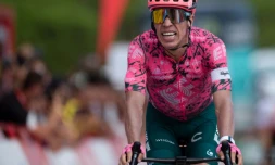 Le coureur colombien Rigoberto Uran s'est imposé lors de la 17e étape du Tour d'Espagne mercredi.