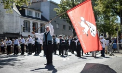 Lors de la Grande Parade des nations celtes, point d'orgue du Festival interceltique de Lorient, le 5 août 2018