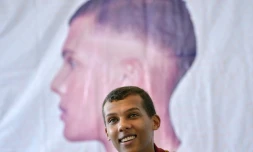Le chanteur belge Paul Van Haver alias Stromae le 17 octobre 2015 Ă Kigali
