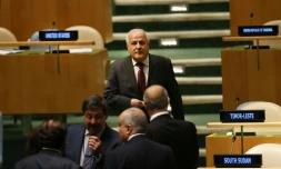 Riyad Mansour, ambassadeur de la mission palestinienne auprès des Nations unies, le 21 décembre 2017 à New York