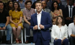 Emmanuel Macron à la Mutualité, le 12 juillet 2016 à Paris