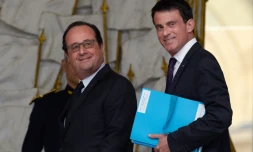 Le président François Hollande et Manuel Valls à l'Elysée le 11 mai 2016